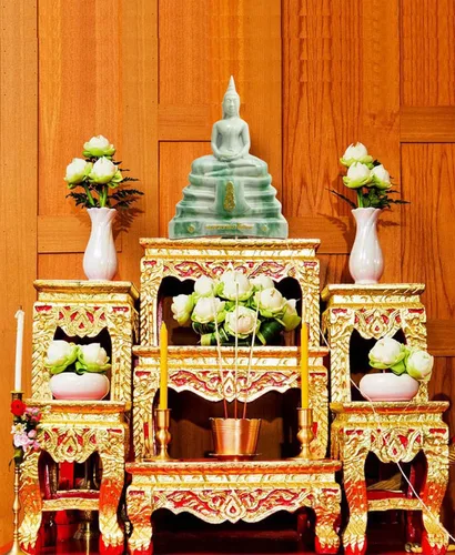 Miniatura 12 de BUDDHO Estatua de Buda Sothorn de mármol blanco de 6 pulgadas de alto. Estatua de Buda tailandés sentada para decoración del hogar, decoración