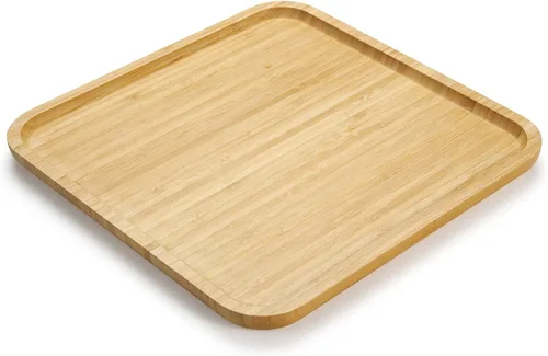 Miniatura 12 de Bandeja de servir de bambú, bandeja redonda de madera, bandeja de servir de madera, fruta, pan, plato de ensalada, tabla de servir charcutería, 9.8
