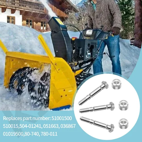 Miniatura 3 de 51001500 - Tornillos y tuercas de cizalla para soplador de nieve de 5/16 pulgadas, compatibles con soplador de nieve Ariens 510015 51001500 AM122156