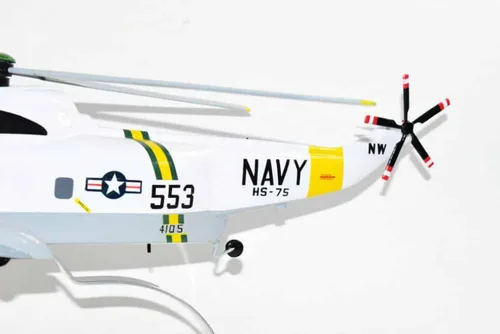 Miniatura 3 de Sikorsky® SH-3 SEA King™, HS-75 Emerald Knights, modelo a escala de caoba de 16
