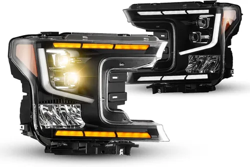 Miniatura 10 de Conjunto de faros delanteros para Ford F250, F350, F450, F550, F550 2017, 2018, 2019, 2020, con modos de iluminación LED funcionales, DRL, reemplazo