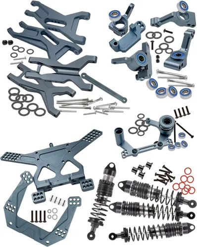 Mejoras de piezas para 1/10 Slash 2WD/Slash 2WD VXL, amortiguadores RC de gran calibre de aleación, brazo de suspensión, bloque de dirección,