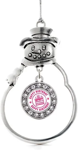 Miniatura 37 de Inspired Silver - Roller Queen - Adorno de Navidad plateado - Adorno circular para árbol de Navidad con circonita cúbica - Decoración colgante