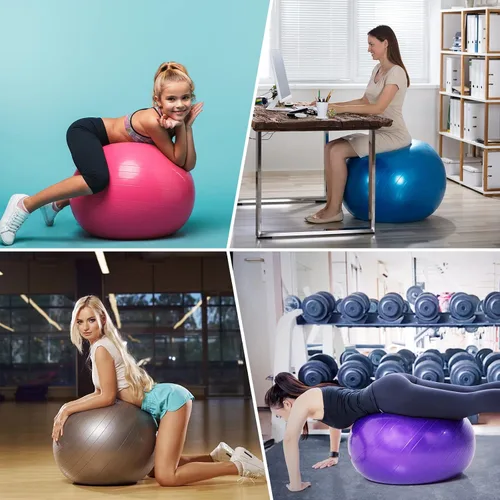 Miniatura 7 de Jerify Pelota de ejercicio de 10 piezas de pelota de pilates, pelota de yoga a granel para fitness, embarazo, parto, silla de bola de núcleo,