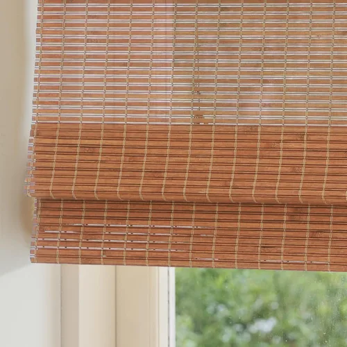 Miniatura 17 de Persianas Romanas de Bambú Inalámbricas, Persianas para Ventanas, Persianas de Madera Tejida Personalizadas para Ventanas Interiores, Puertas