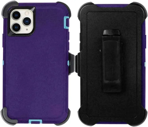 Miniatura 9 de Defender - Funda diseñada para iPhone 13 Pro Max, funda protectora híbrida a prueba de golpes, diseño de doble capa, cubierta de clip para cinturón