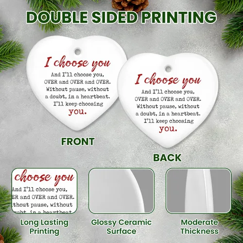 Miniatura 3 de TEEZWONDER Regalos de Navidad para parejas para él y ella, adornos de Navidad de cerámica 2025 para decoraciones de árboles, regalos de aniversario
