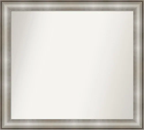 Miniatura 66 de Amanti Art Espejo de baño plateado para sobre fregadero, 28 x 47 pulgadas, espejo rectangular de plata imperial, marco de madera tradicional de gran
