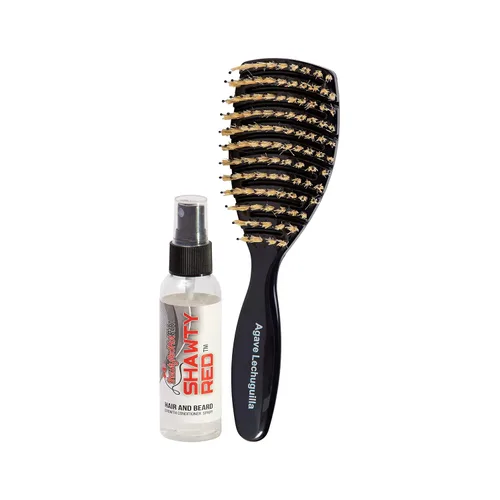 Miniatura 6 de KoSher - Cepillo de pelo de bambú (sin jabalí y libre de crueldad), cepillo de pelo a base de plantas, cerdas suaves de bambú 100% con masajes