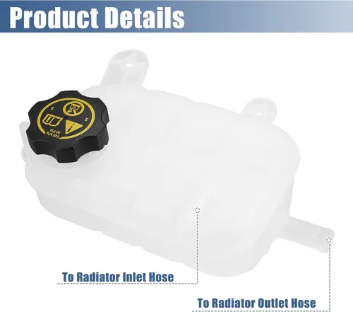 Miniatura 5 de X AUTOHAUX 1 Unidades Refrigerante Radiador Depósito Depósito 95269001 Refrigerante Desbordamiento Botella con Tapa para Buick para Chevrolet