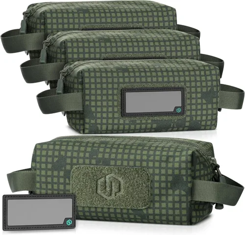 Miniatura 14 de Savior Equipment Paquete de 4 bolsas tácticas Loose Sacs, para munición de armas de fuego, con parches de identificación incluidos, funda blanda
