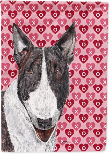 Miniatura 52 de Caroline's Treasures SS4484GF Bandera de jardín con diseño de bulldog inglés y corazones para el Día de San Valentín, bandera decorativa para patio
