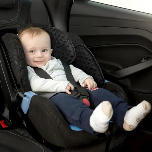 Miniatura 6 de Soporte para la cabeza del asiento de automóvil 2 en 1, inserto de asiento de automóvil infantil para niñas y niños, soporte suave para el cuello