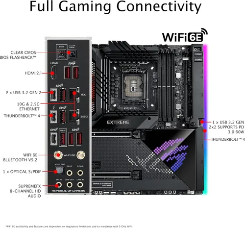 Miniatura 6 de ASUS ROG Maximus Z690 Extreme (WiFi 6E) LGA 1700 (Intel 12ª generación) EATX placa base