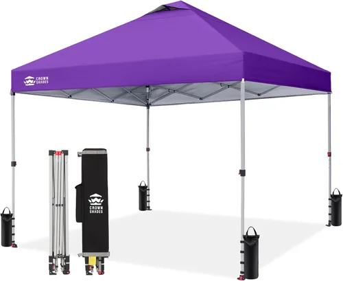 Miniatura 42 de CROWN SHADES Toldo desplegable de 8 x 8 pulgadas, tienda de campaña de playa con instalación CenterLok de un empuje, parasol fácil para exteriores