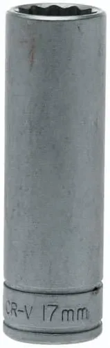 Miniatura 10 de Teng Tools 15MM 1/2 pulgada Drive 12 puntos métrico profundo cromo vanadio Socket Herramienta mecánica Herramienta de mano - M120615-C
