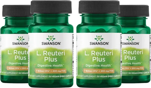 Miniatura 8 de Swanson L. Reuteri Probiótico Plus con L. Rhamnosus, L. Acidophilus y FOS Prebiótico Apoyo Digestivo - Promueve la Salud Intestinal con 7 mil