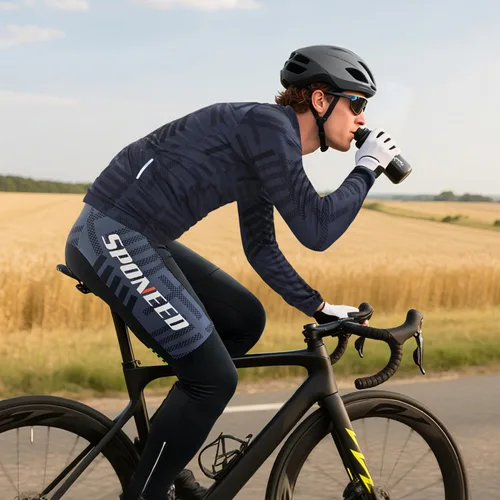 Miniatura 16 de sponeed Ropa de ciclismo para hombre, manga larga, para bicicleta de montaña, camiseta de bicicleta de carretera, pantalones acolchados, trajes