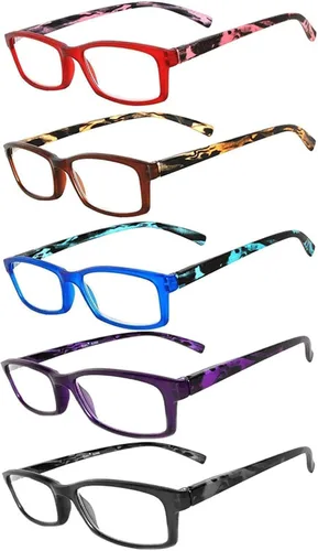 Miniatura 9 de OWL Readers - Paquete de 5 lentes de lectura elegantes para mujer con hermosos patrones para mujer, bisagra de resorte de lujo, aspecto elegante 5158