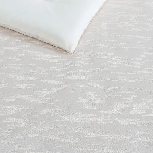 Miniatura 4 de Vera Wang - Juego de funda de edredón tamaño Queen, ropa de cama de algodón suave con sensación de tejido texturizado, cierre de botón y lazos