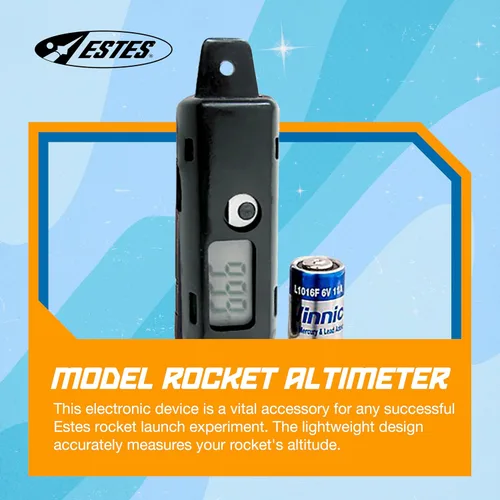 Miniatura 2 de Estes Altímetro 2246, rastreador de altitud modelo cohete volador, kit de accesorios para mayores de 10 años