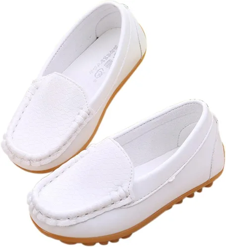 Miniatura 4 de Lonsoen - Mocasines de meter para niños y niñas, suaves y de vestir