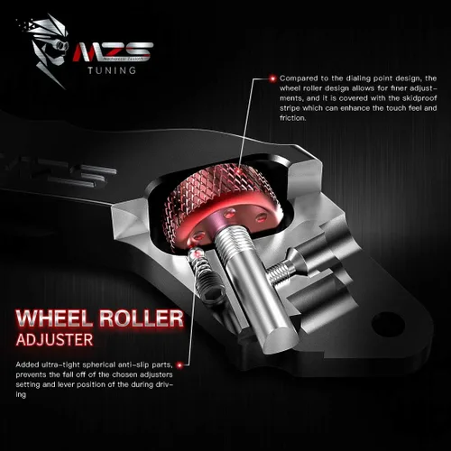 Miniatura 3 de MZS Palancas de embrague de freno de motocicleta negras rueda corta ajustable compatible con 749 848 999 1098 1198 899 959 1199 1299 Panigale Diavel