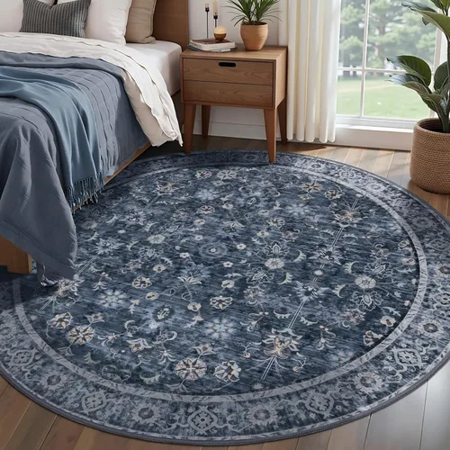 Miniatura 53 de Tangsoo Alfombra lavable para pasillo, antideslizante, 2 x 6 pies, estilo bohemio, floral, vintage, para entrada, suelo suave, para cocina, baño