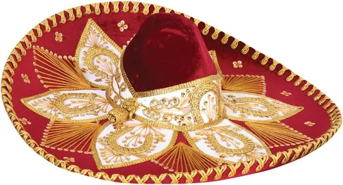 Miniatura 2 de Mariachi sombreros Charro Star Mexican Sombrero Charro, Terciopelo Unisex Adulto fantasía 5 Mayo, Mexicano