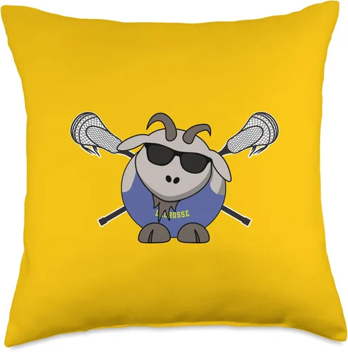 Miniatura 5 de Funny Goat Lacrosse Merch Funny Goat Lacrosse - Almohada de lacrosse, 16 x 16 pulgadas, multicolor