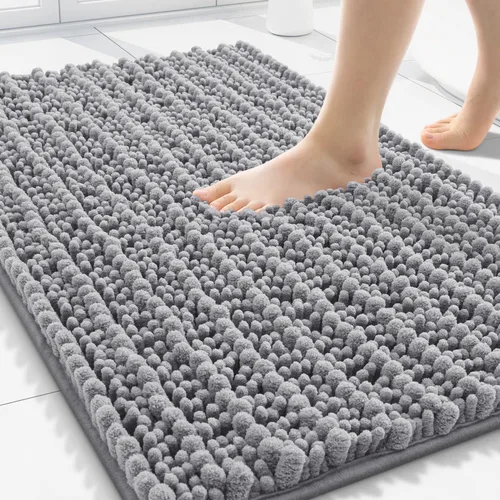 Miniatura 33 de Smiry Alfombras de Baño 24x16 pulgadas, Alfombras de Baño de Chenilla Extra Suaves y Absorbentes, Respaldo de Goma Antideslizante, Lavable a Máquina