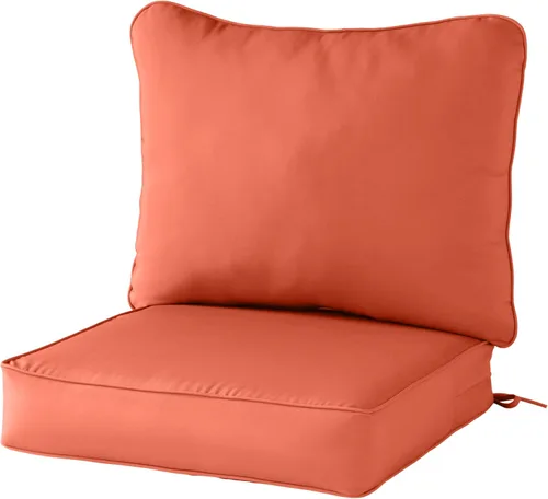 Miniatura 29 de Greendale Home Fashions Juego de cojines de asiento profundo para exterior de 2 piezas, Adobe Ártico