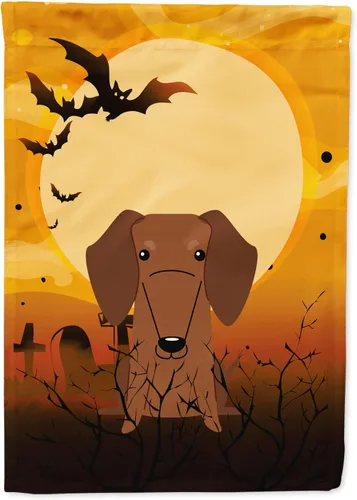 Miniatura 100 de Caroline's Treasures BB4307GF - Bandera de Halloween Airedale para jardín, bandera decorativa para patio exterior, obras de arte de patio, macizos