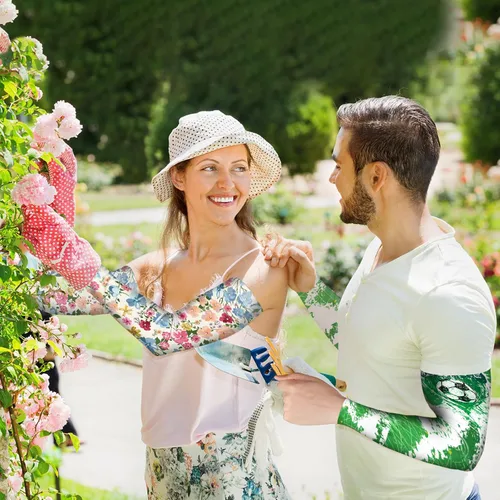 Miniatura 6 de QQKO Mangas de brazo de jardinería, mangas de enfriamiento con protección UV solar para mujeres y hombres