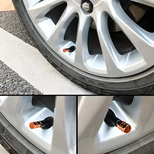 Miniatura 4 de Tapón para válvula de neumático de automóvil, 12 fundas para válvulas de rueda, tapa de aire a prueba de fugas, accesorio hermético de aleación
