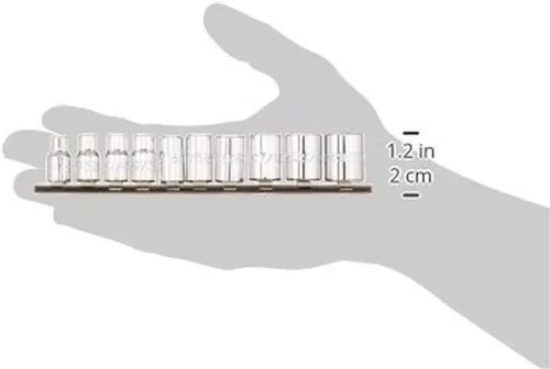 Miniatura 2 de Juego de llaves de vaso de 10 piezas de 1/4" - 6 puntos