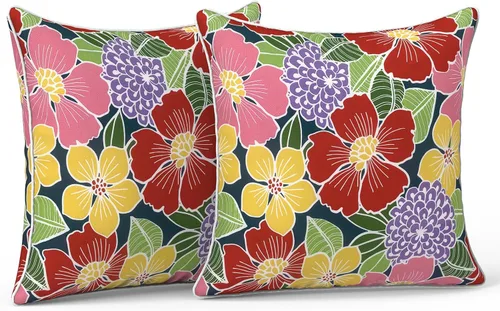 Miniatura 110 de LVTXIII Juego de 2 almohadas lumbares para patio, 12 x 20 pulgadas, resistentes a la decoloración, para exteriores con interiores, cojines lumbares