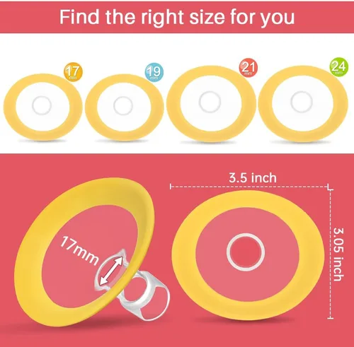 Miniatura 3 de Protectores de bridas ovaladas de 17mm compatibles con bombas Medela, piezas de repuesto para Pump in Style, Symphony, Swing Maxi, Harmony