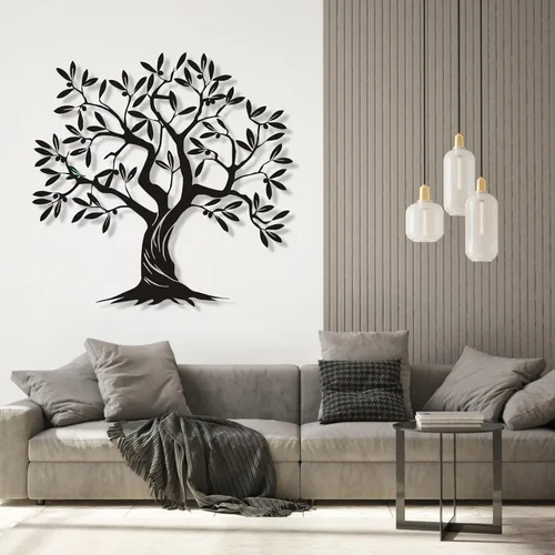 Miniatura 5 de Arte de pared de metal árbol de la vida, decoración de pared de árbol genealógico, arte de pared de árbol de metal, árbol de arte metálico