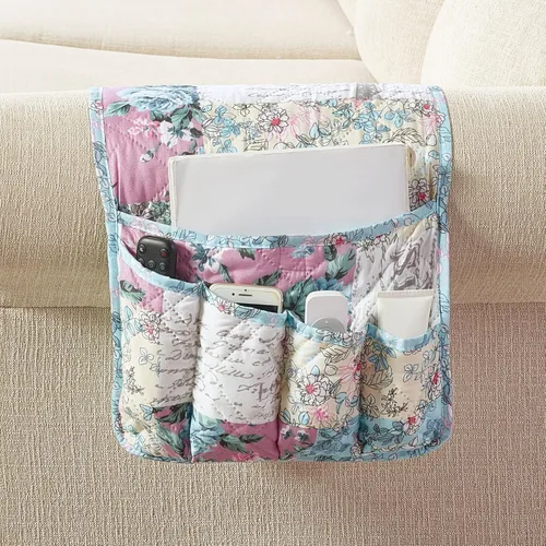 Miniatura 33 de Brilliant Sunshine - Organizador de apoyabrazos de sofá de terciopelo gris con 5 bolsillos, soporte antideslizante para sillón reclinable
