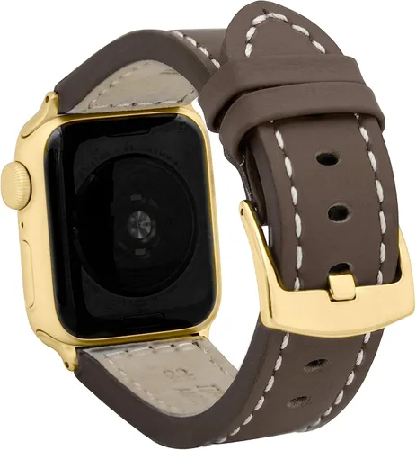 Miniatura 51 de Bandini Correa de cuero para hombre para Apple Watch de 1.732 in 1.772 in 1.654 in 1.614 in 1.575 in 1.496 in 1.929 in y Ultra, correa de iWatch