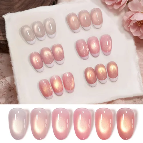 Miniatura 21 de Born Pretty - Esmalte de uñas en gel magnético Cat, set de esmalte de uñas de gel brillante retro magnético de 6 colores, kit de esmalte de uñas Oda