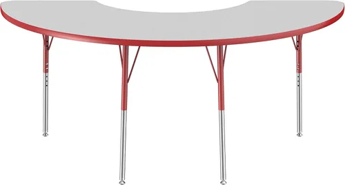 Miniatura 8 de FDP Clover Mesa de Actividades Escolar y de Oficina (48 x 48 pulgadas), patas estándar con deslizadores giratorios para entornos de asientos