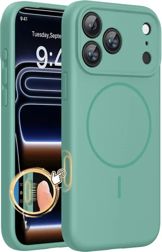 Miniatura 208 de Miracase Funda diseñada para iPhone 13, con protector de pantalla de vidrio templado, forro de microfibra suave antiarañazos, funda de goma