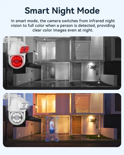 Miniatura 8 de Sistema de cámara de seguridad inalámbrico para exteriores con monitor de 12 pulgadas, 4 cámaras de doble lente 2K para vigilancia doméstica