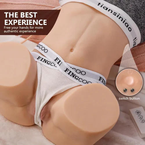 Miniatura 3 de Muñeca sexual vibratoria de succión automática de 18 libras, masturbador masculino realista, juguete sexual de limpieza automática con vagina