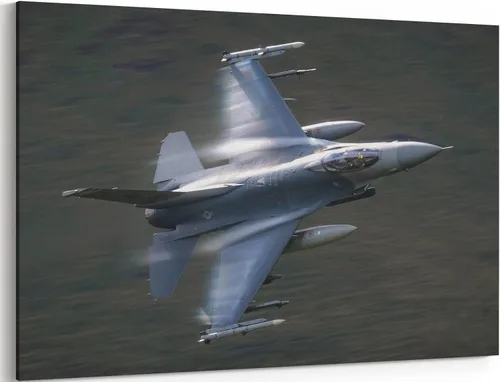 MGSBCXN F-16 Fighting Falcon Airplane - Póster de caza F-16, póster de avión de combate F-16, decoración de pared de aviación, arte de pared de la