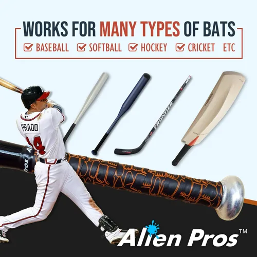 Miniatura 6 de ALIEN PROS Cinta de agarre de bate para béisbol de 0.020 in (paquete de 1 o 3) - Cinta de bate precortada y Pro Feel - Reemplazo para agarre de bate