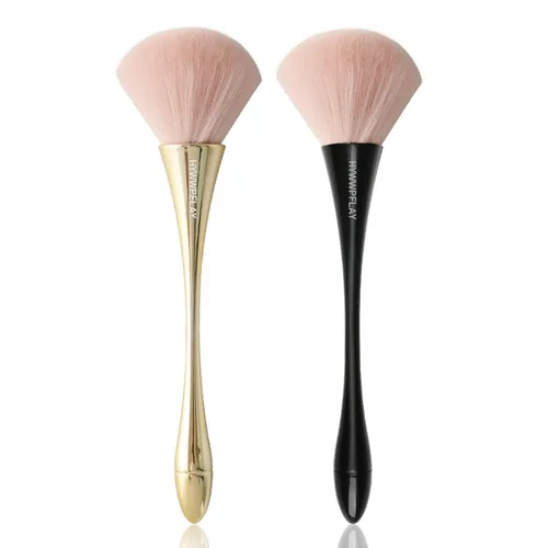 2 cepillos limpiadores de polvo de uñas para acrílico, polvo de inmersión, maquillaje, rubor, herramienta grande de limpieza de manicura, pinceles