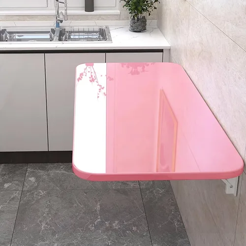 Miniatura 8 de SAHUL Mesa plegable montada en la pared, resistente con soporte, para lavandería, cocina, bar en casa, cocina y comedor, oficina, mesa Amarillo